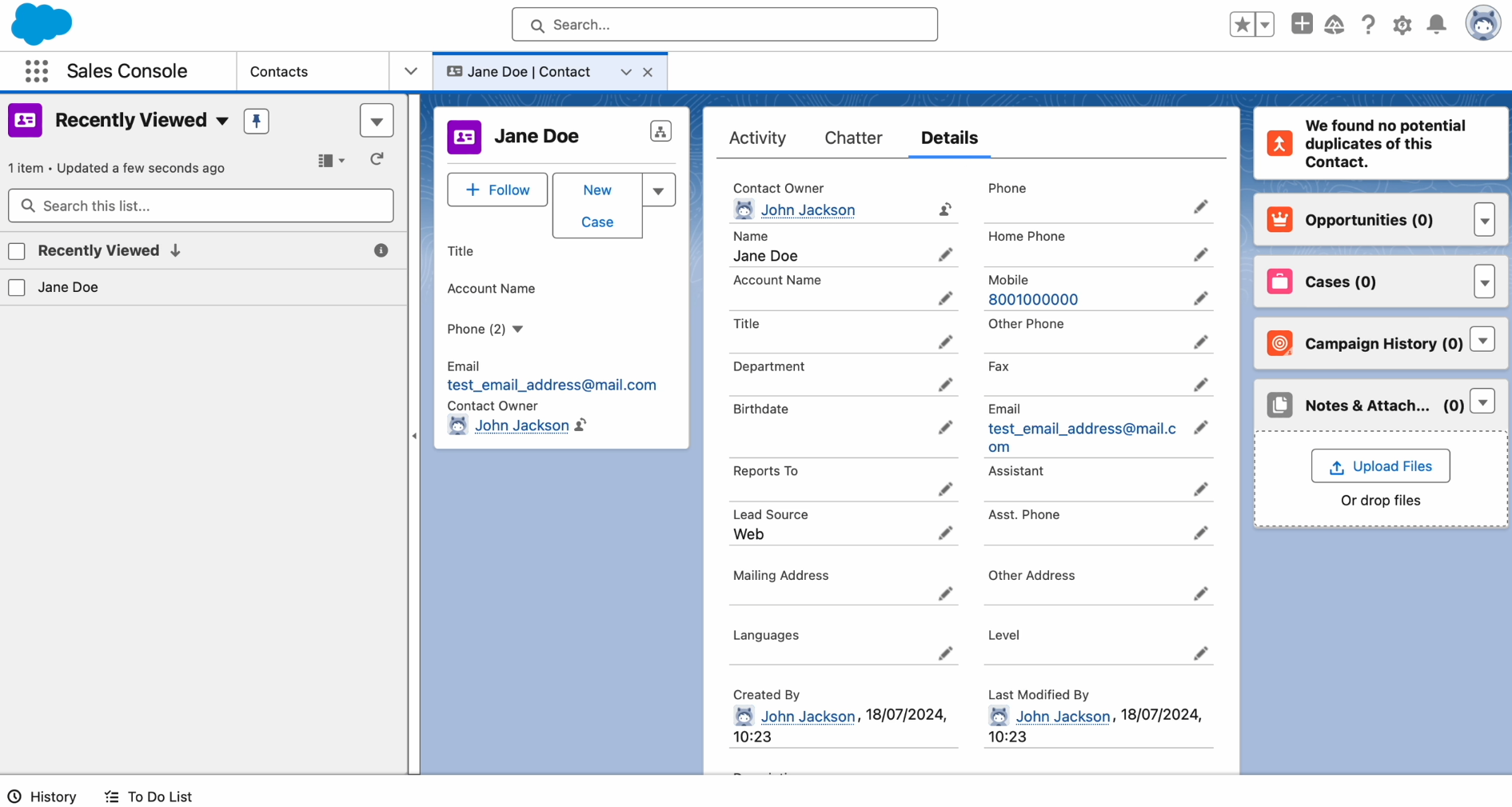 Go to Salesforce CRM and check the result Go to Salesforce CRM and check the result