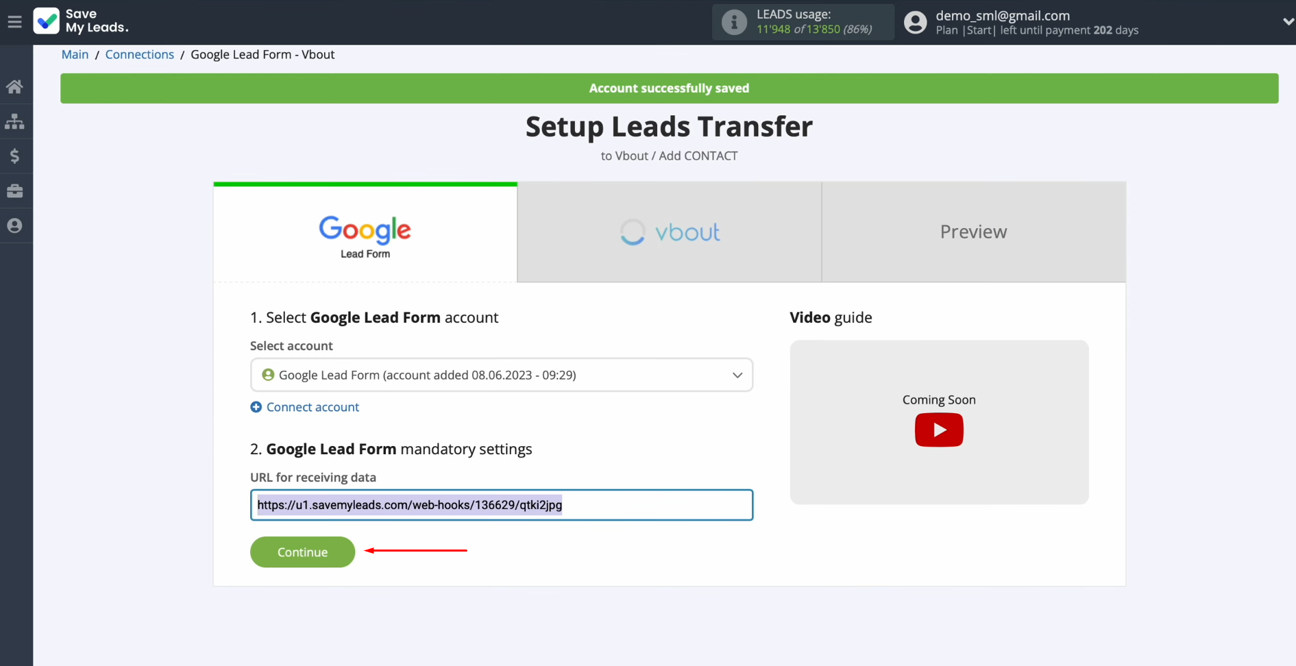 Google Ads Lead Form and Vbout integration | Return to your SaveMyLeads account to complete the setup Google Ads Lead Form and Vbout integration | Return to your SaveMyLeads account to complete the setup
