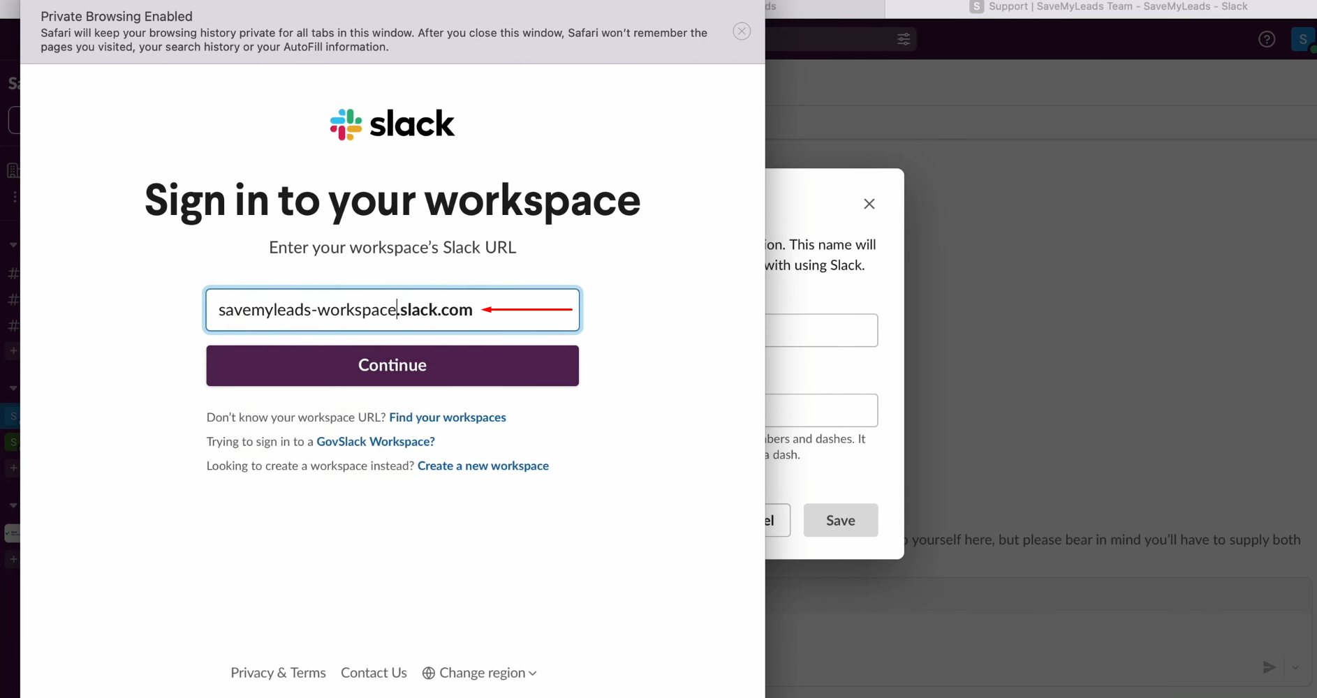 Google Lead Form and Slack integration | Paste the copied workspace into the appropriate field Google Lead Form and Slack integration | Paste the copied workspace into the appropriate field