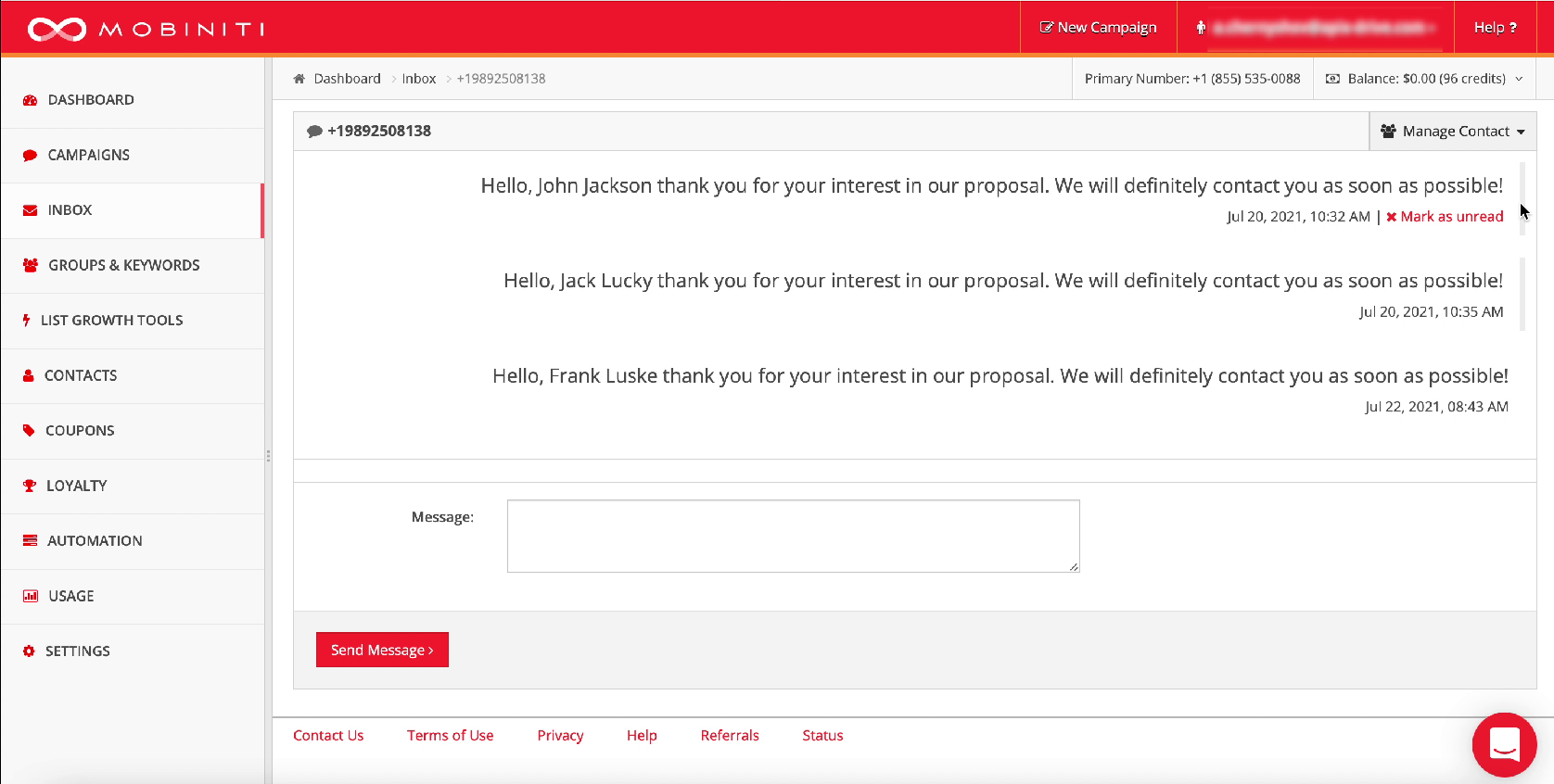 How to Send SMS via Mobiniti from New Facebook Leads | Data test result How to Send SMS via Mobiniti from New Facebook Leads | Data test result