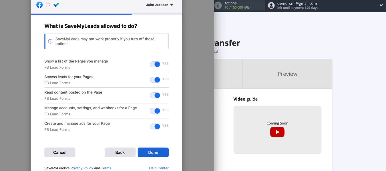 Facebook and HubSpot integration | Grant the necessary access Facebook and HubSpot integration | Grant the necessary access