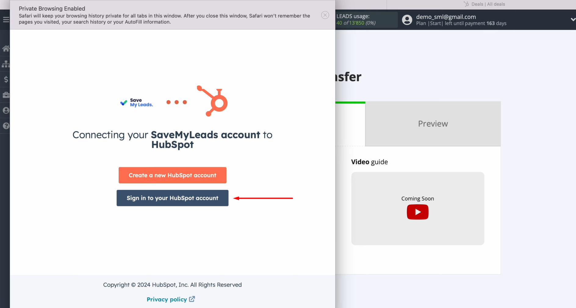 HubSpot and TikTok integration | Click “Sign in to your HubSpot account” HubSpot and TikTok integration | Click “Sign in to your HubSpot account”