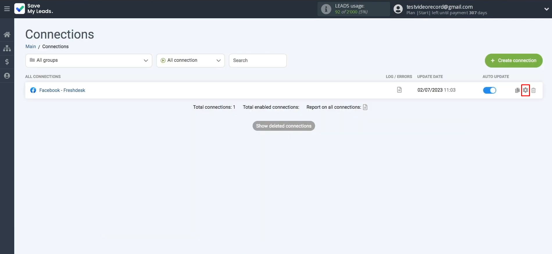 Facebook and Freshdesk integration | Click on the gear icon Facebook and Freshdesk integration | Click on the gear icon