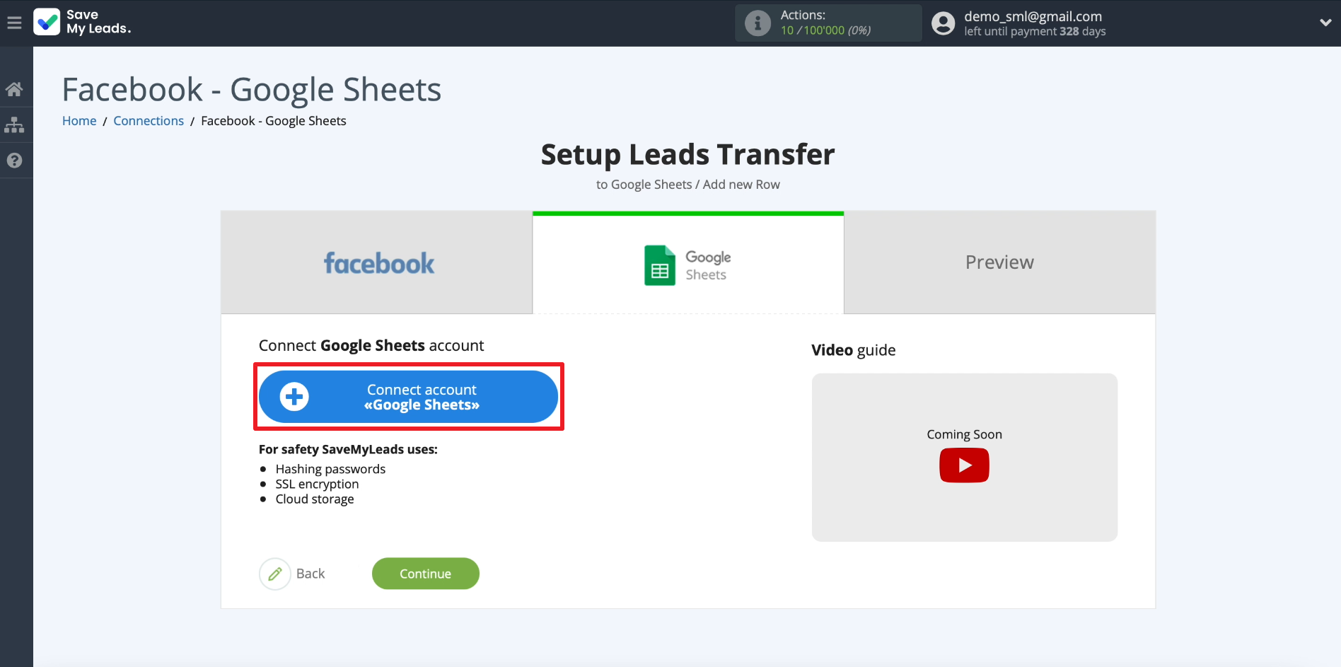 How to set up the upload of new leads from your Facebook ad account to Google Sheets | Connecting Google Sheets account How to set up the upload of new leads from your Facebook ad account to Google Sheets | Connecting Google Sheets account