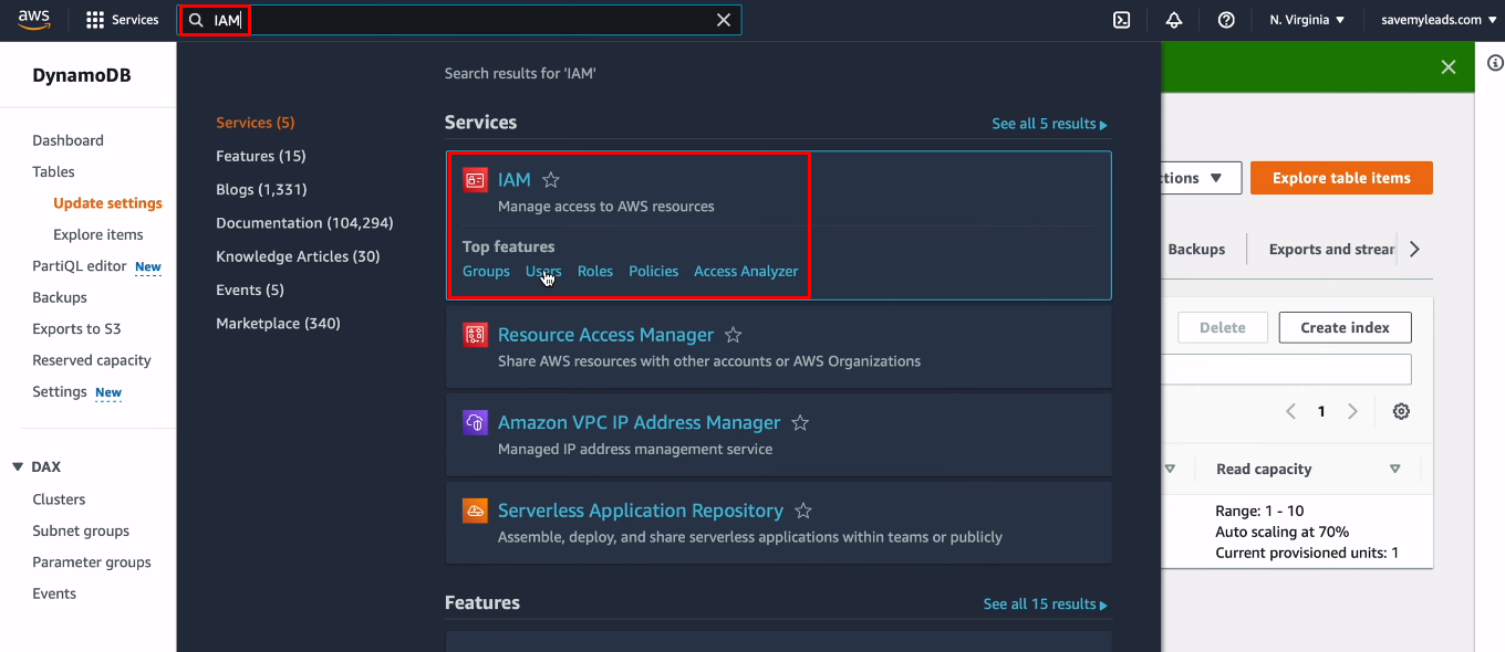 Facebook and Amazon DynamoDB integration | Go to IAM system Facebook and Amazon DynamoDB integration | Go to IAM system