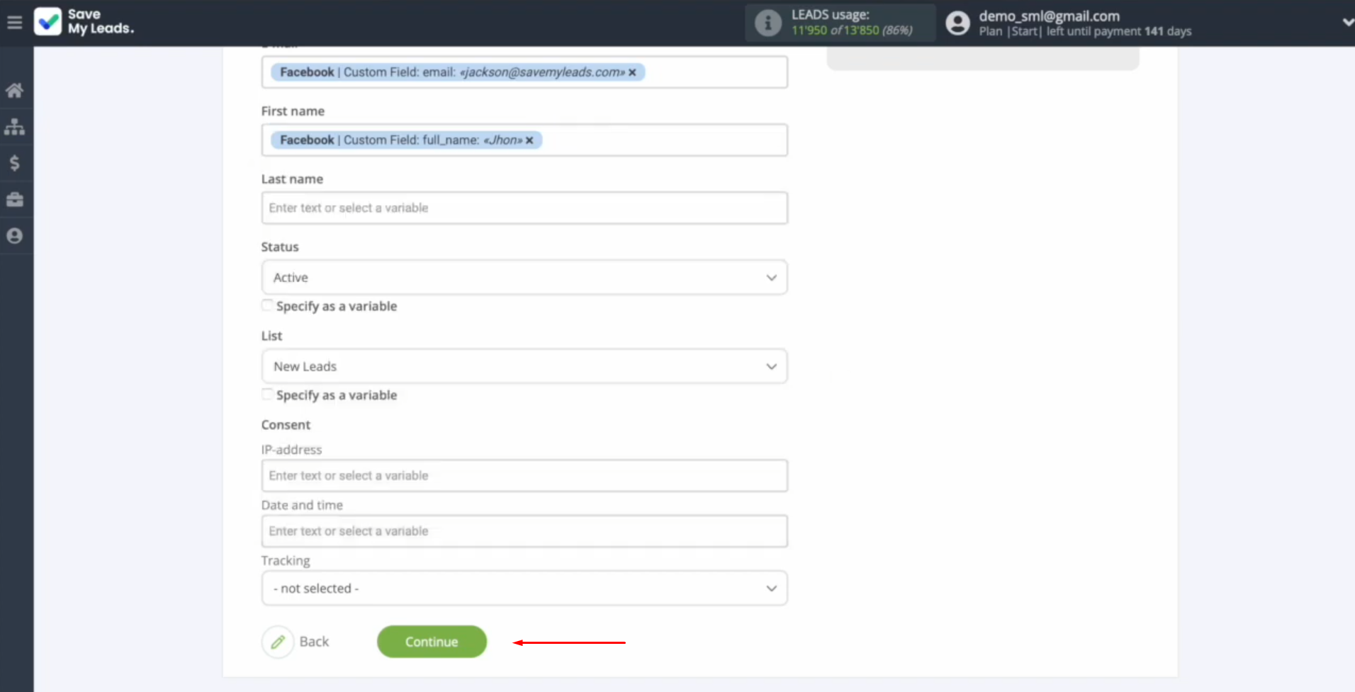 Elastic Email and Facebook integration | Click on “Continue” Elastic Email and Facebook integration | Click on “Continue”