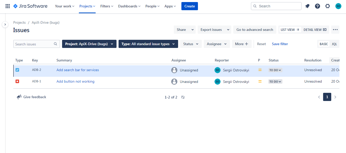 Jira Review | List of bugs and tasks Jira Review | List of bugs and tasks