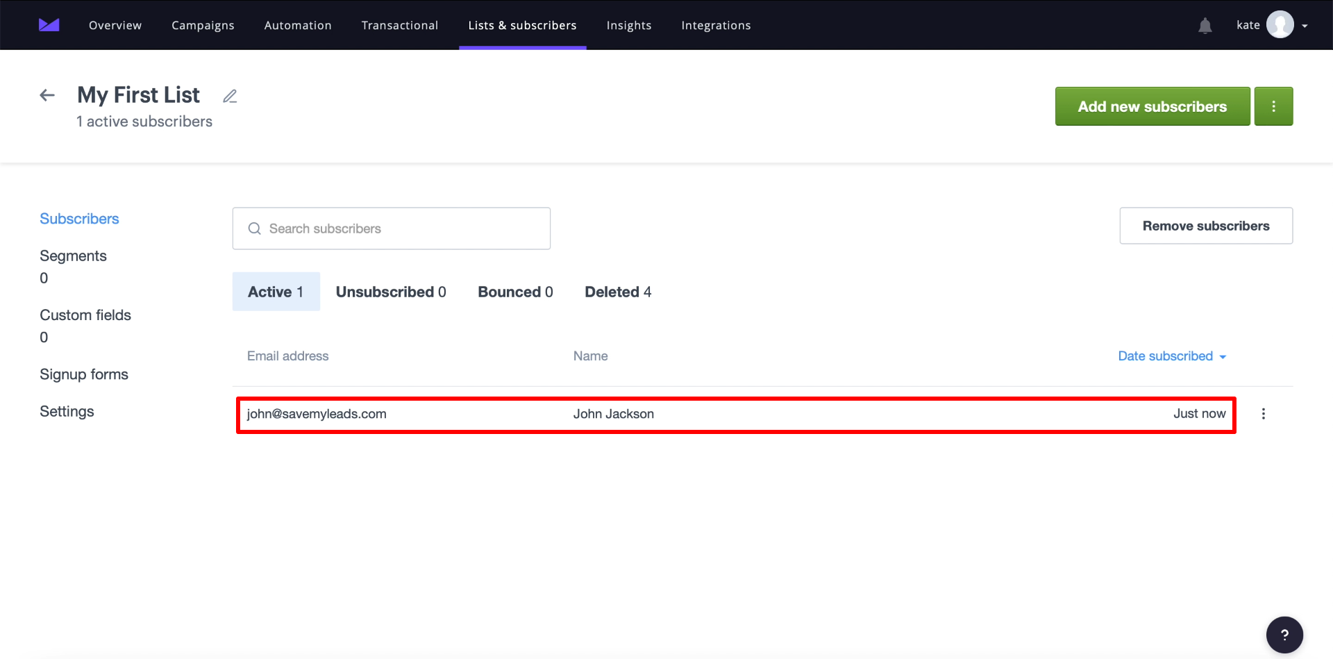 Facebook and Campaign Monitor integration | Checking the uploaded lead Facebook and Campaign Monitor integration | Checking the uploaded lead