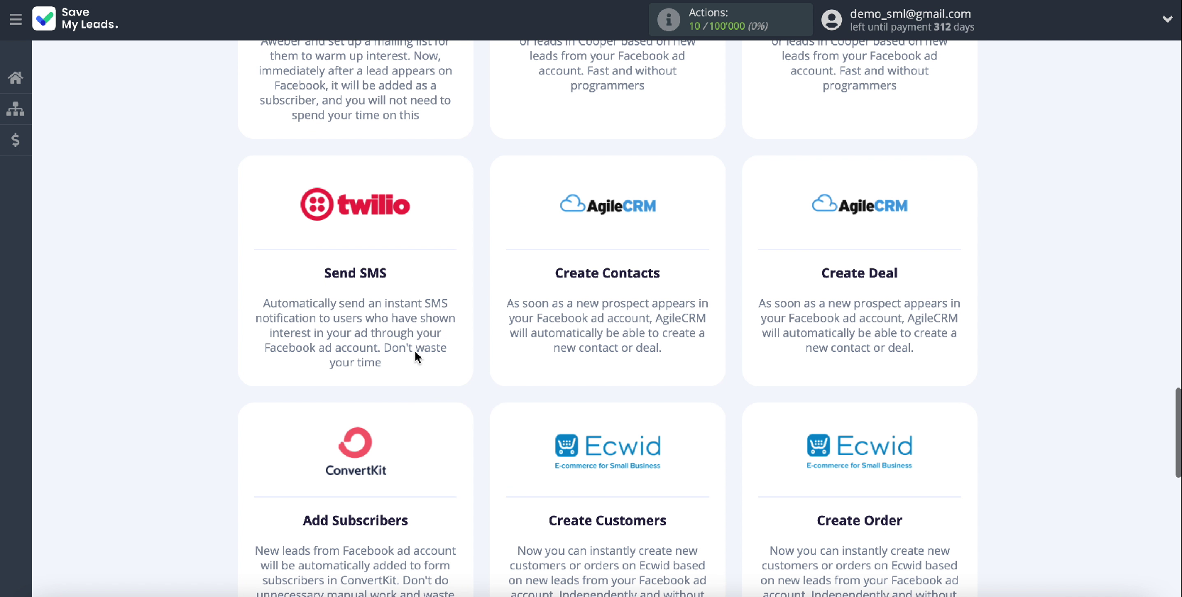 Facebook and Twilio integration | Select a Twilio system Facebook and Twilio integration | Select a Twilio system