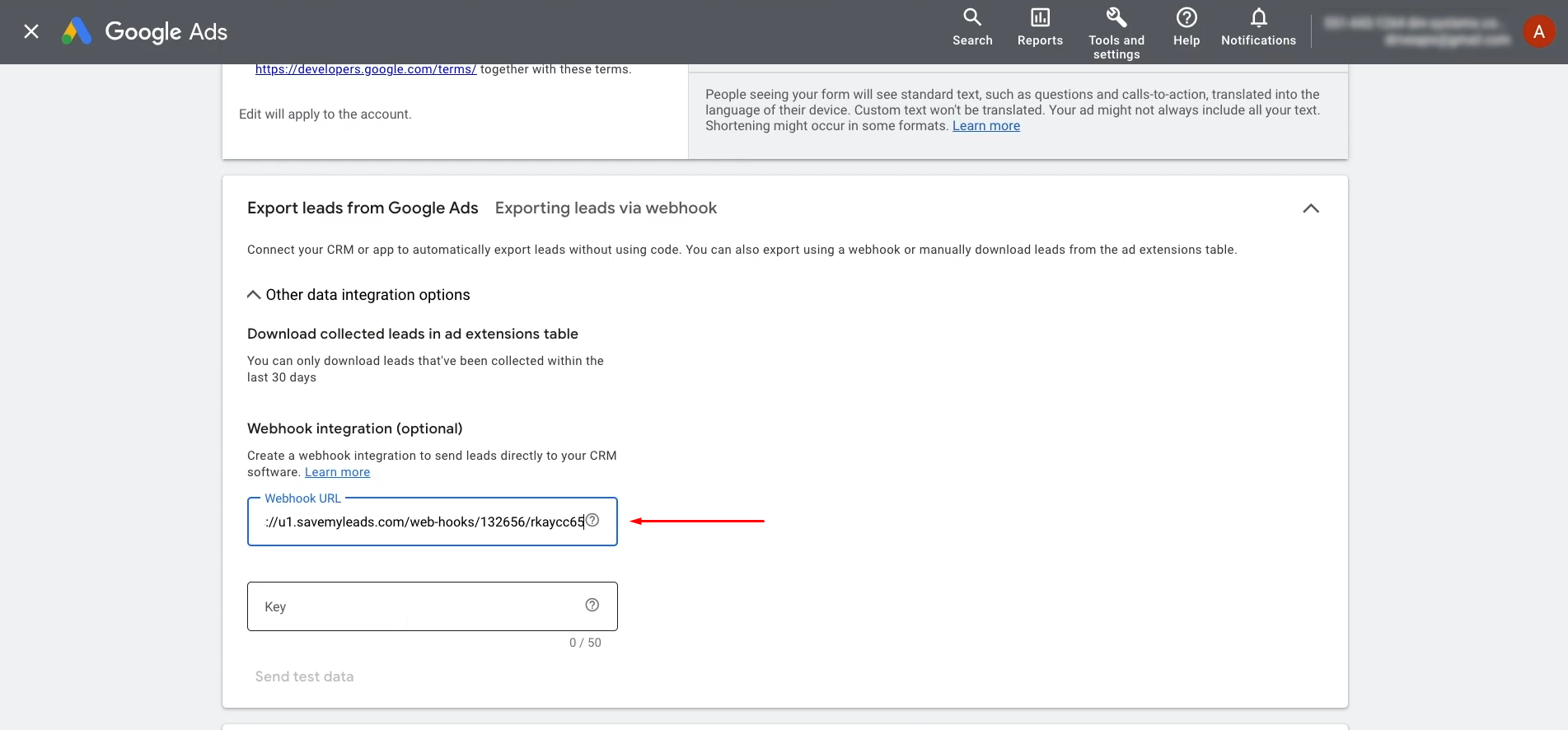 Google Lead Form and Smartsheet integration | Paste the URL in the required field Google Lead Form and Smartsheet integration | Paste the URL in the required field