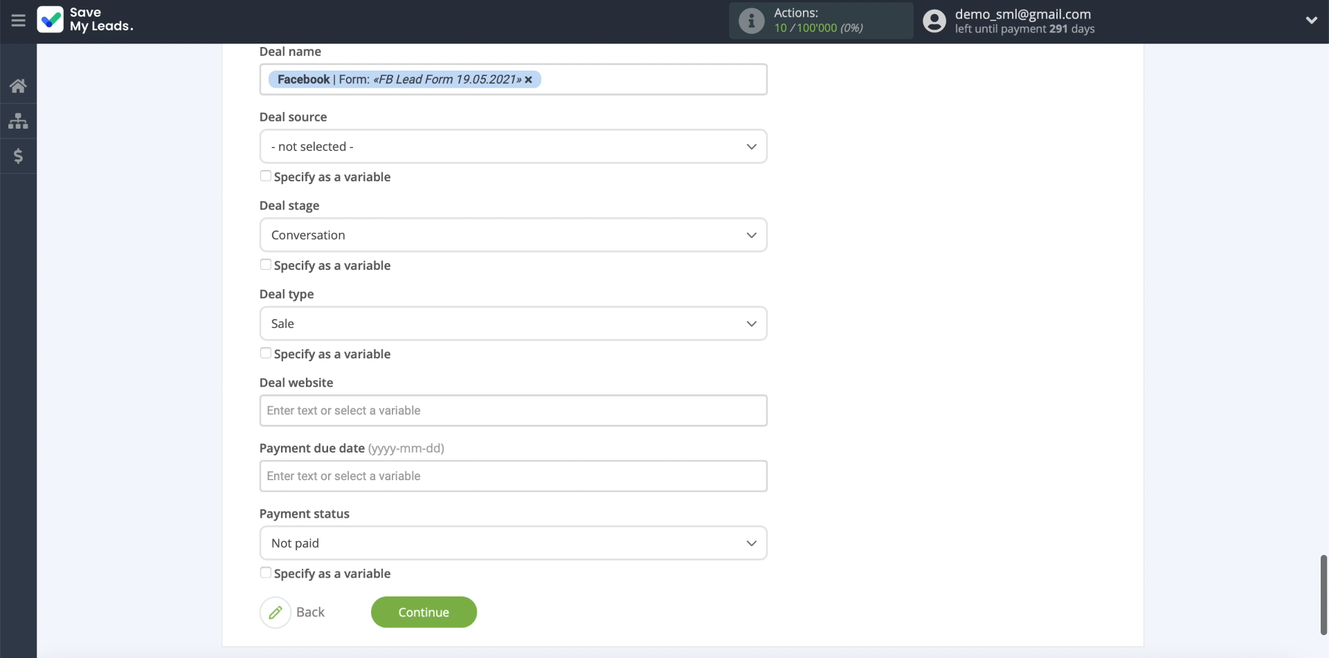 Set up sending leads to WireCRM, part 7 Set up sending leads to WireCRM, part 7