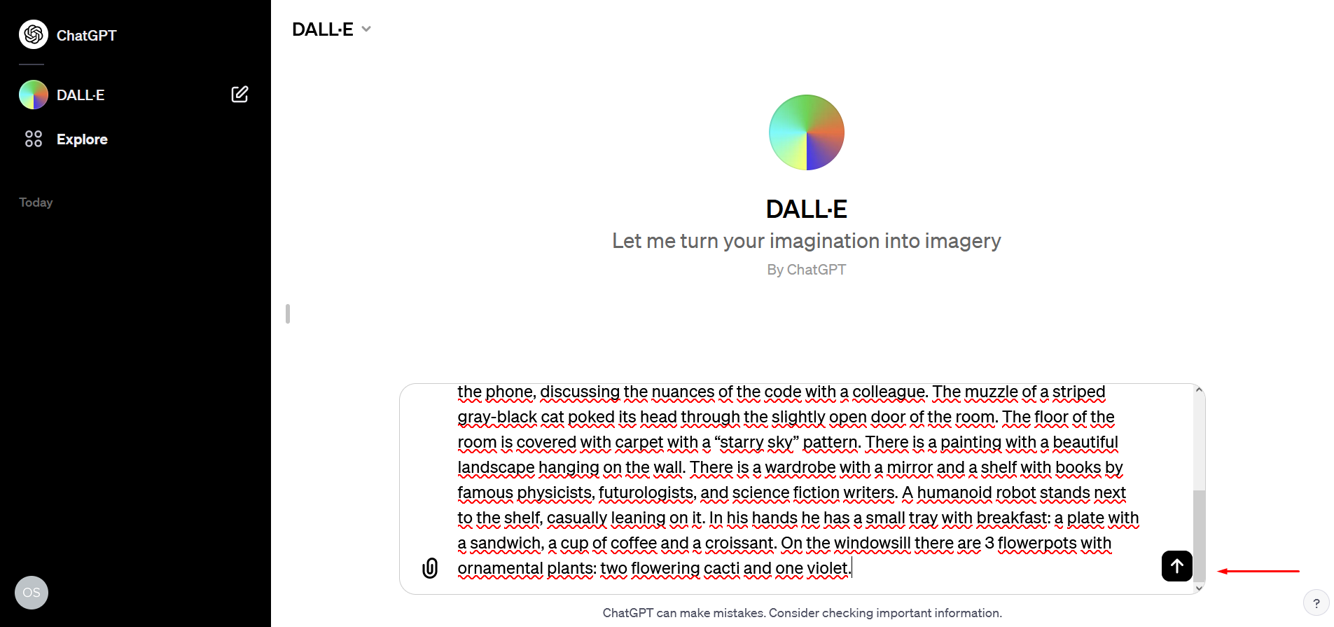 How to use DALL-E 3 | Write a prompt in the ChatGPT dialog box How to use DALL-E 3 | Write a prompt in the ChatGPT dialog box