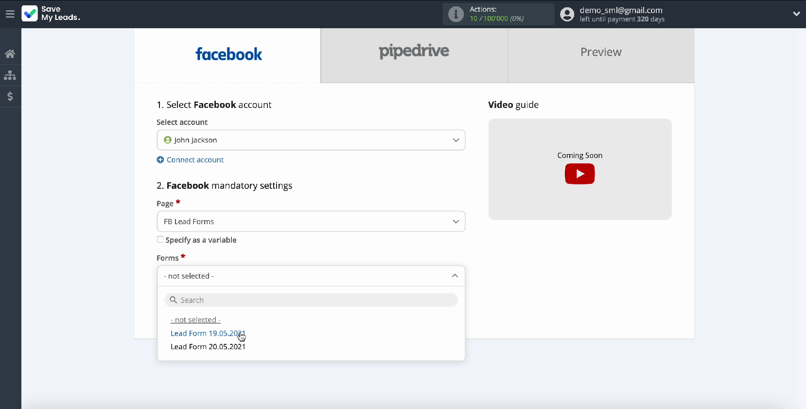 Facebook Leads Ads and Pipedrive CRM integration | Specify Forms Facebook Leads Ads and Pipedrive CRM integration | Specify Forms