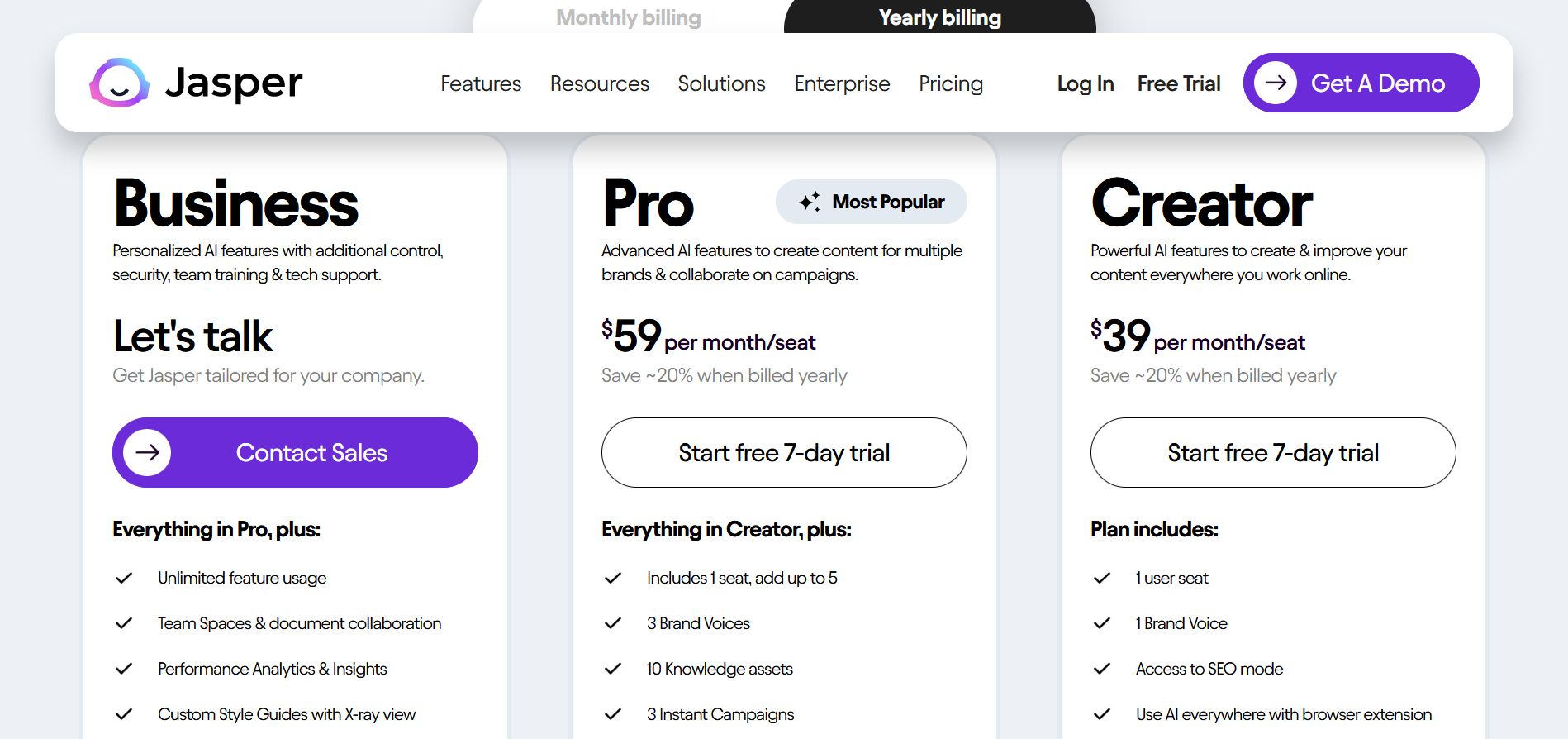 Jasper AI pricing Jasper AI pricing