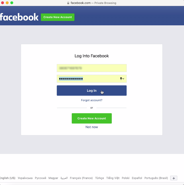 Facebook and Aweber integration | Enter login and password Facebook and Aweber integration | Enter login and password