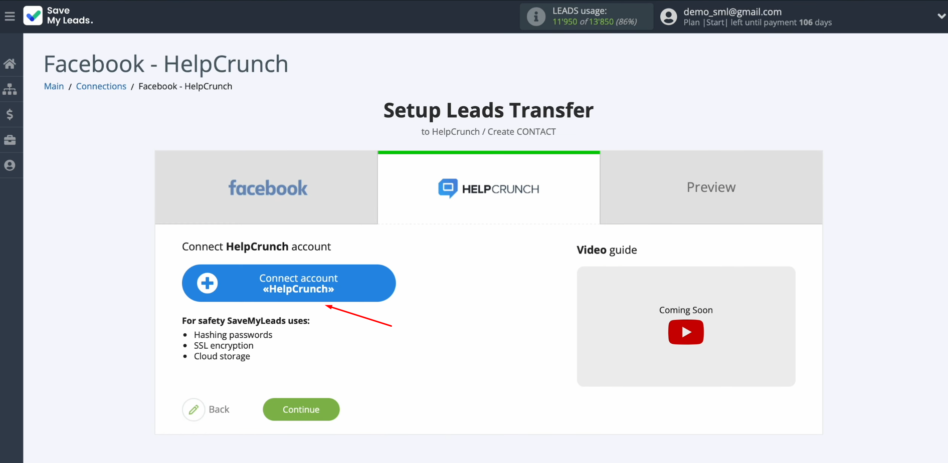 Facebook and HelpCrunch integration | Connect your HelpCrunch account to the SaveMyLeads Facebook and HelpCrunch integration | Connect your HelpCrunch account to the SaveMyLeads