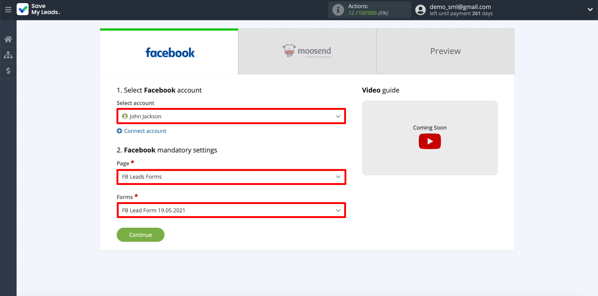 How to set up the upload of new leads from your Facebook ad account in Moosend | Connecting the Facebook page and form How to set up the upload of new leads from your Facebook ad account in Moosend | Connecting the Facebook page and form