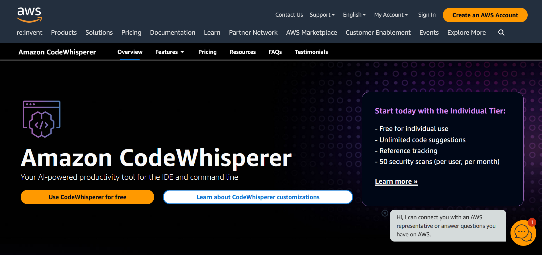 Amazon CodeWhisperer Amazon CodeWhisperer