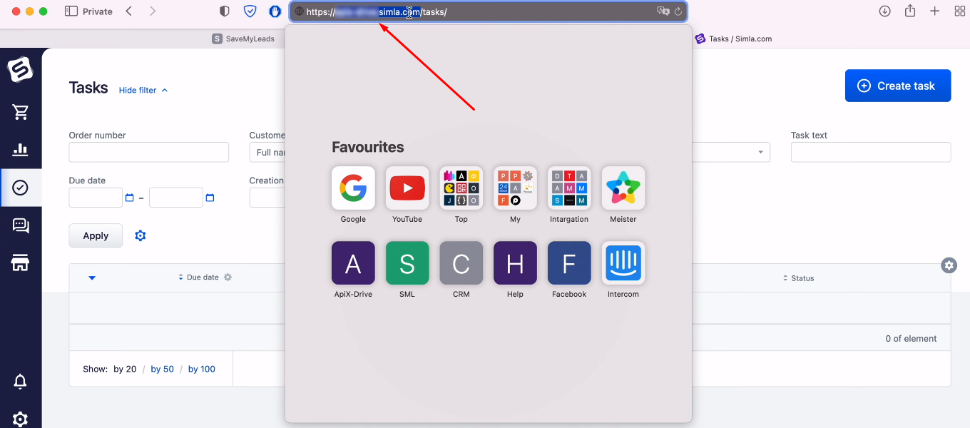 Facebook and Simla integration | Copy the domain Facebook and Simla integration | Copy the domain