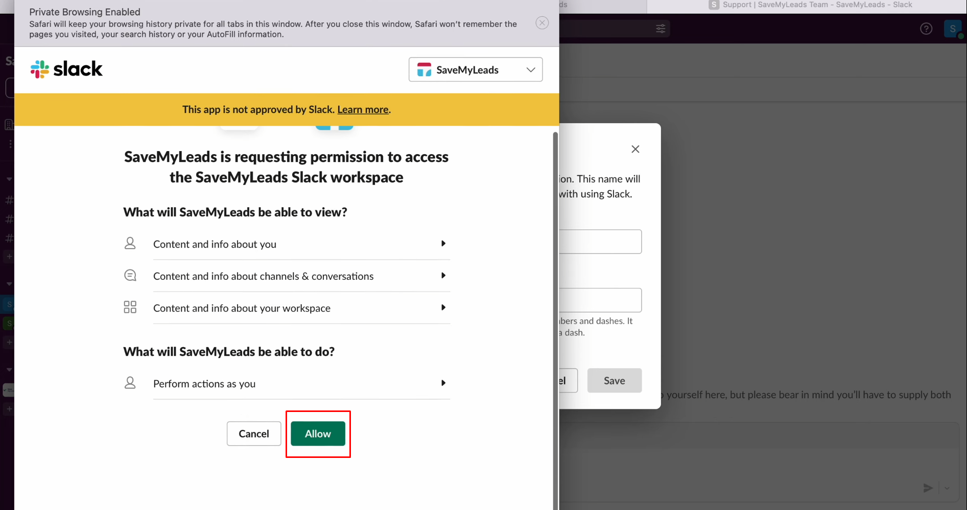 Google Lead Form and Slack integration | Grant SaveMyLeads permission to work with your Slack account Google Lead Form and Slack integration | Grant SaveMyLeads permission to work with your Slack account