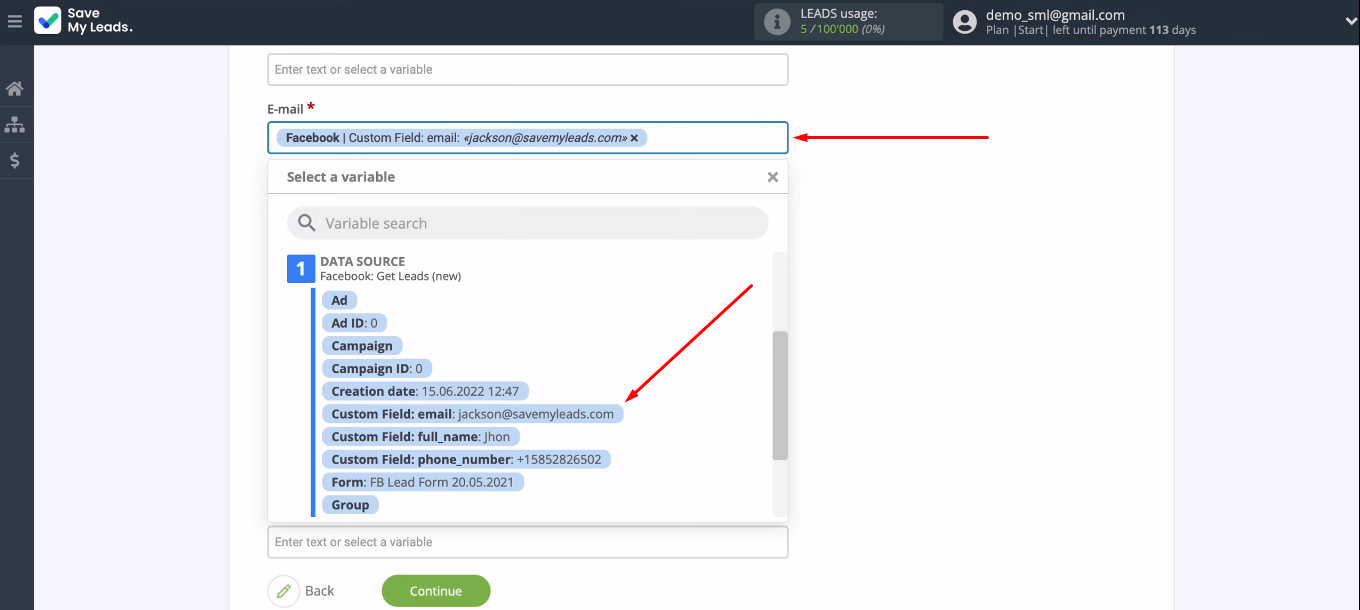 Facebook and Reply integration | Assign variable to Reply field Facebook and Reply integration | Assign variable to Reply field