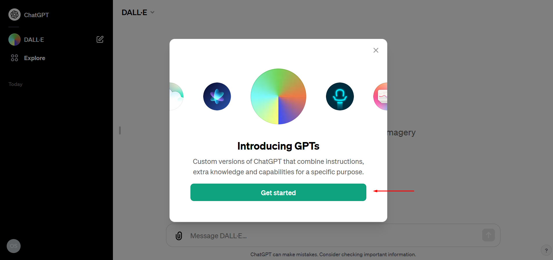 How to use DALL-E 3 | Click on the “Get started” button How to use DALL-E 3 | Click on the “Get started” button