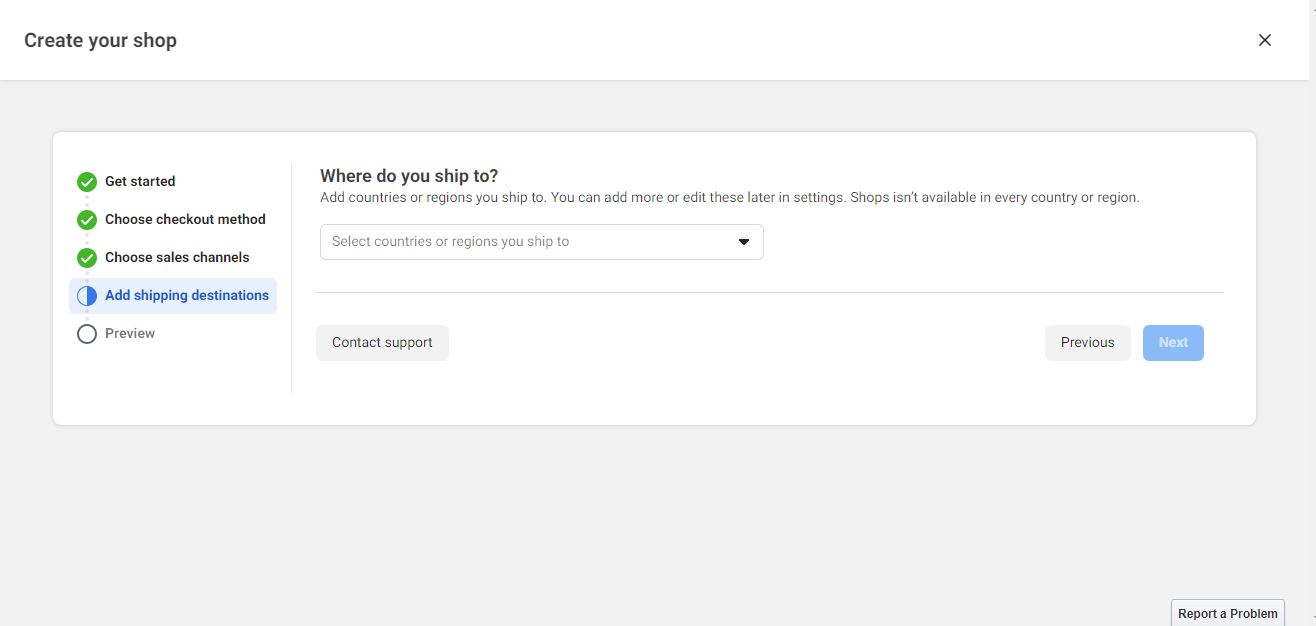 Select the countries and regions where you will deliver Select the countries and regions where you will deliver