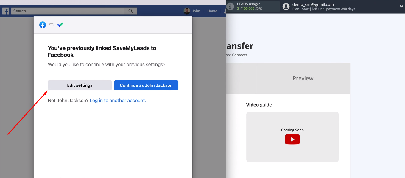 Facebook and Microsoft Dynamics 365 integration | Go to the settings Facebook and Microsoft Dynamics 365 integration | Go to the settings