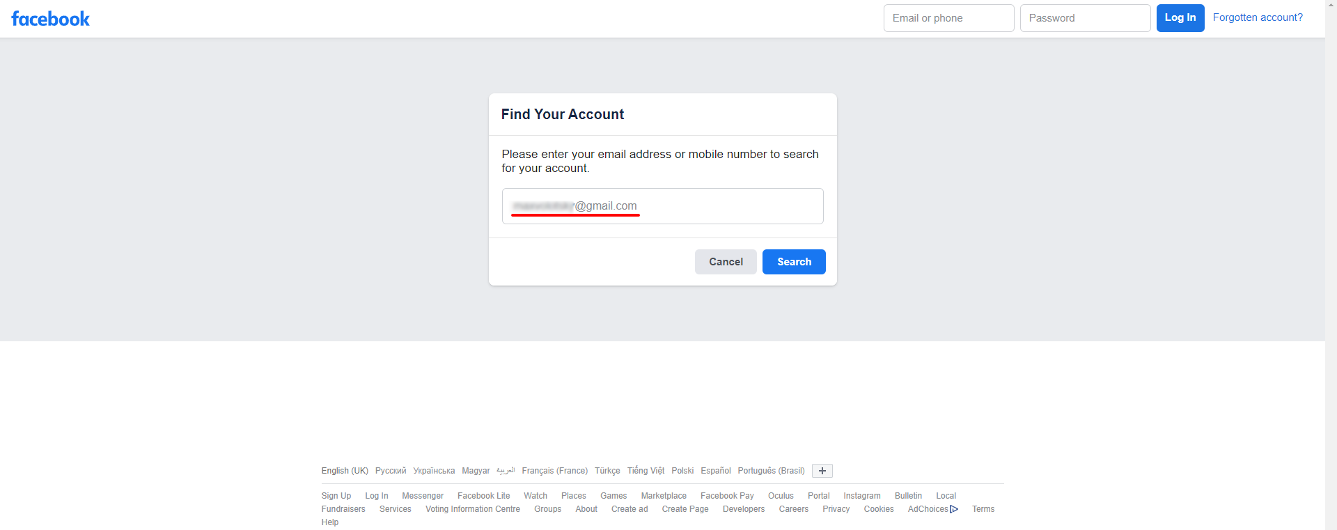 Find your account Find your account