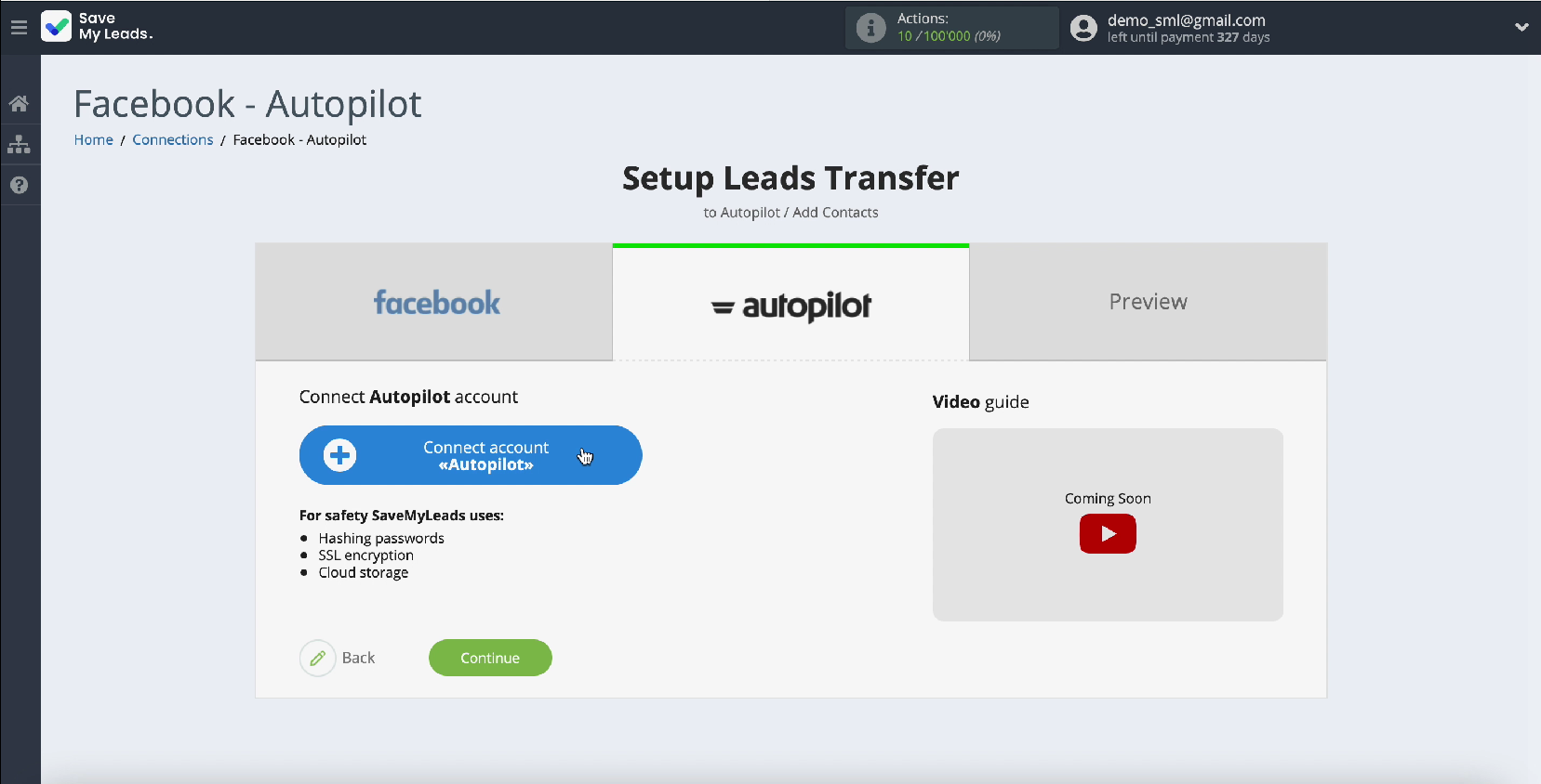 Press Connect account Autopilot Press Connect account Autopilot