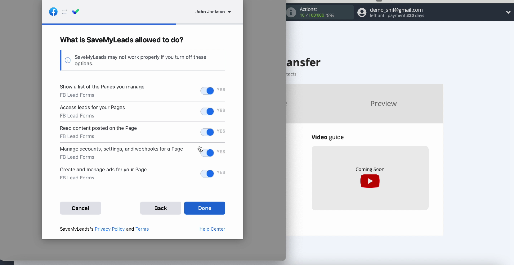 Facebook Leads Ads and Pipedrive CRM integration | Enable all access checkboxes Facebook Leads Ads and Pipedrive CRM integration | Enable all access checkboxes