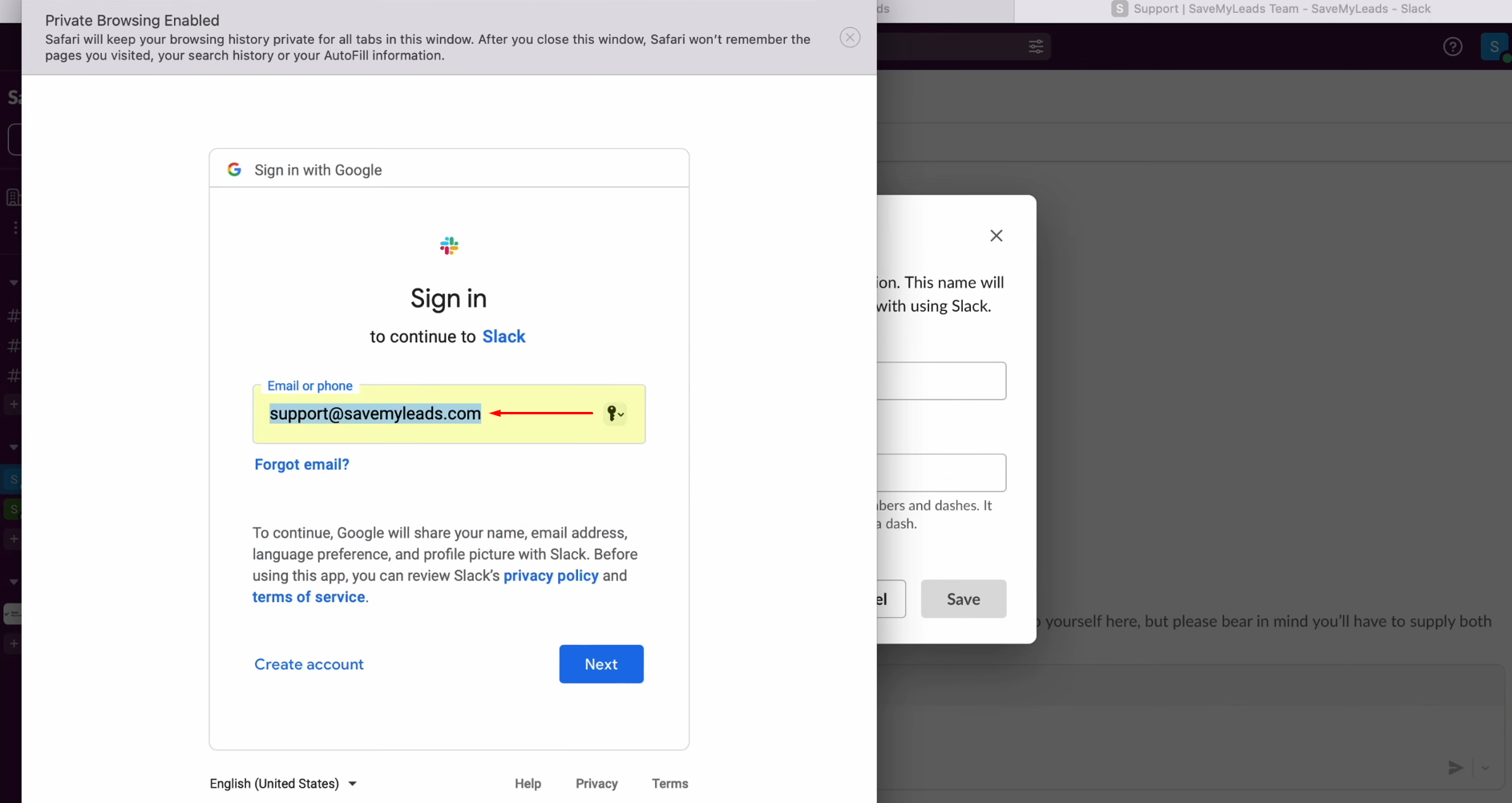 Google Lead Form and Slack integration | Specify your email Google Lead Form and Slack integration | Specify your email