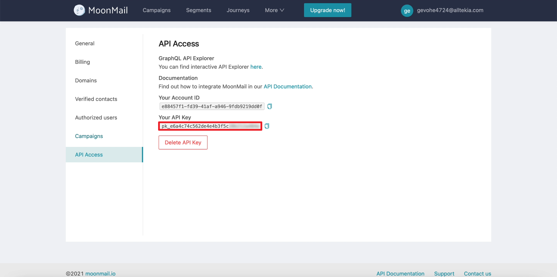 How to Set Up Auto-Send Messages to New Leads on Facebook via MoonMail | Copying the API Key How to Set Up Auto-Send Messages to New Leads on Facebook via MoonMail | Copying the API Key