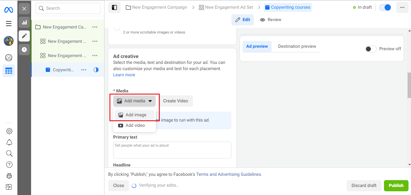 Adding images to Facebook ads | Add image Adding images to Facebook ads | Add image