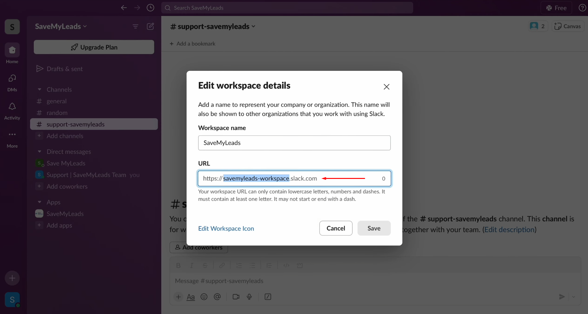 TikTok and Slack integration | Copy your workspace name TikTok and Slack integration | Copy your workspace name