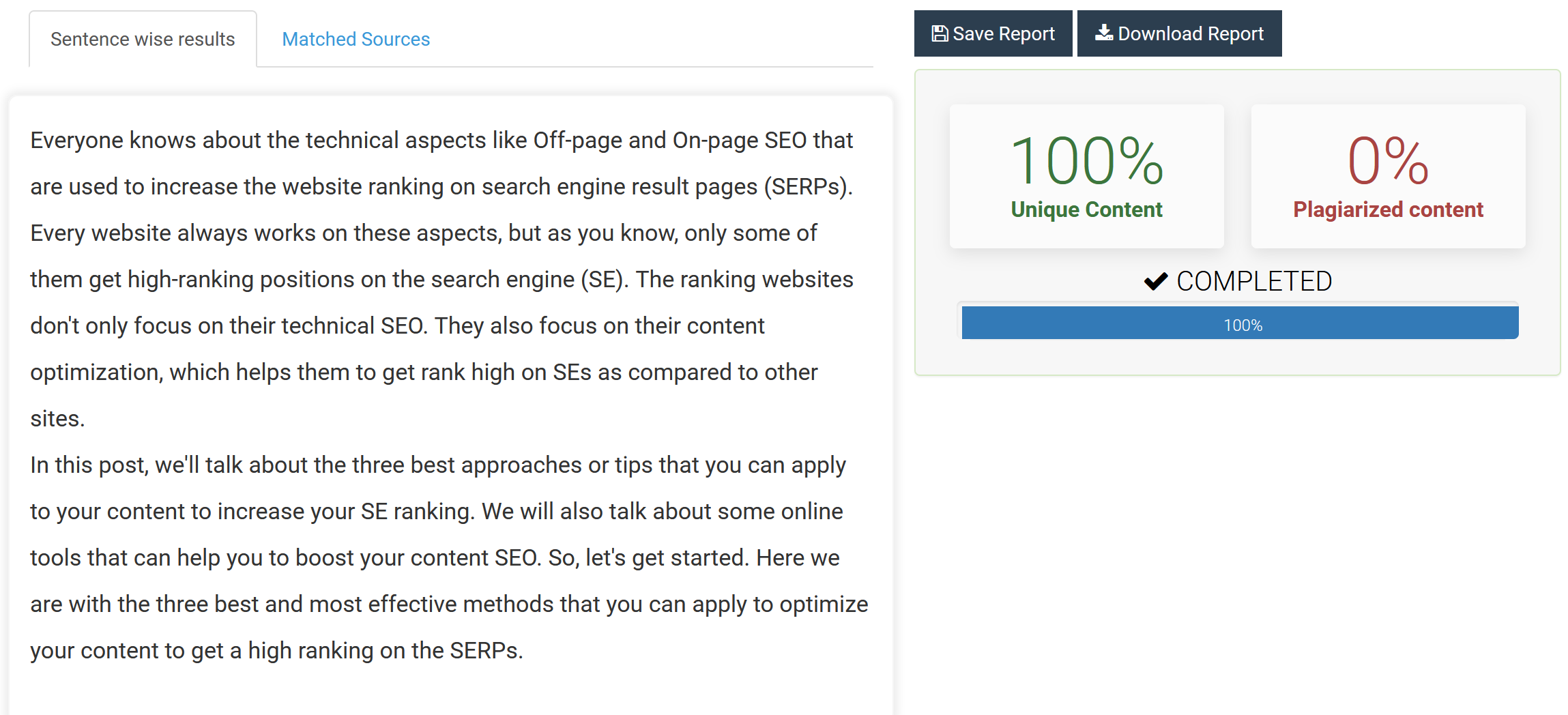 Check plagiarism in your content Check plagiarism in your content