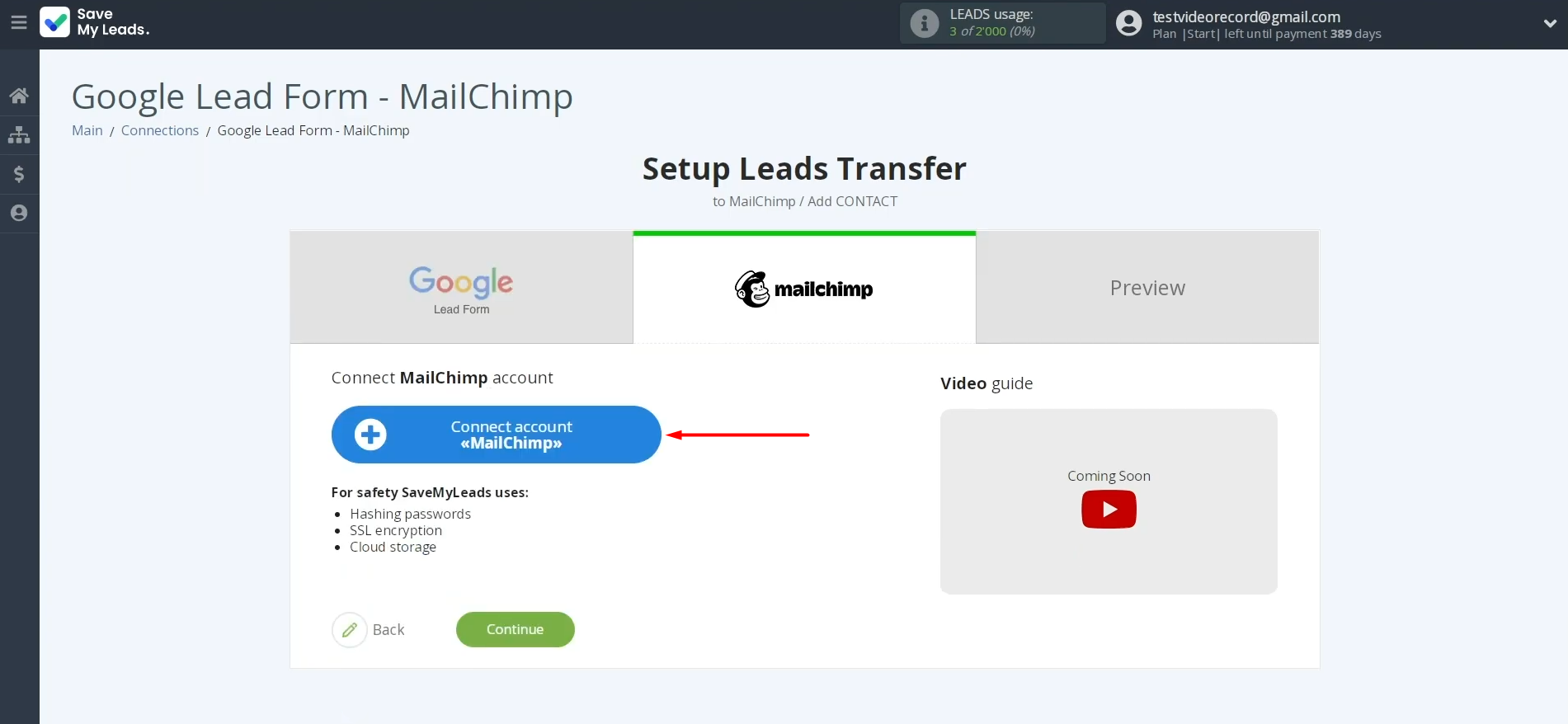 Google Lead Form and Mailchimp integration | Connect your Mailchimp account to SaveMyLeads Google Lead Form and Mailchimp integration | Connect your Mailchimp account to SaveMyLeads