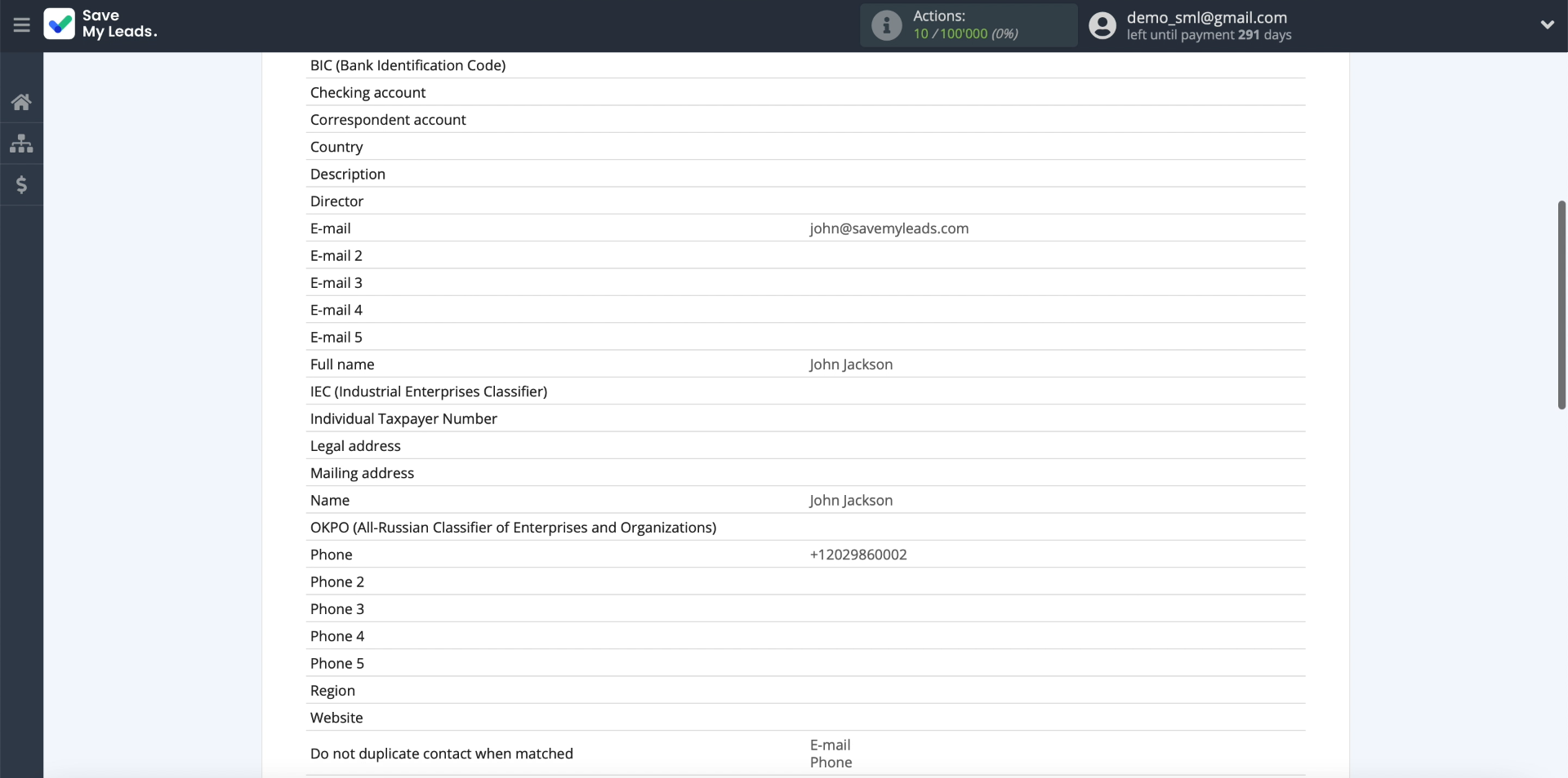 Example of sent data Part 2 Example of sent data Part 2 