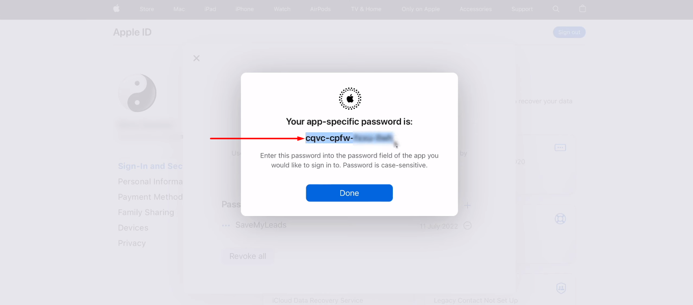 Facebook and iCloud integration | Copy password Facebook and iCloud integration | Copy password