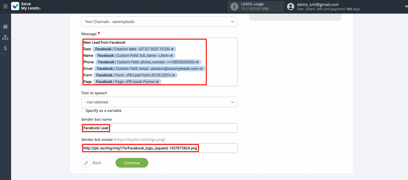 Facebook and Discord integration | Customize the message format and other Discord fields Facebook and Discord integration | Customize the message format and other Discord fields