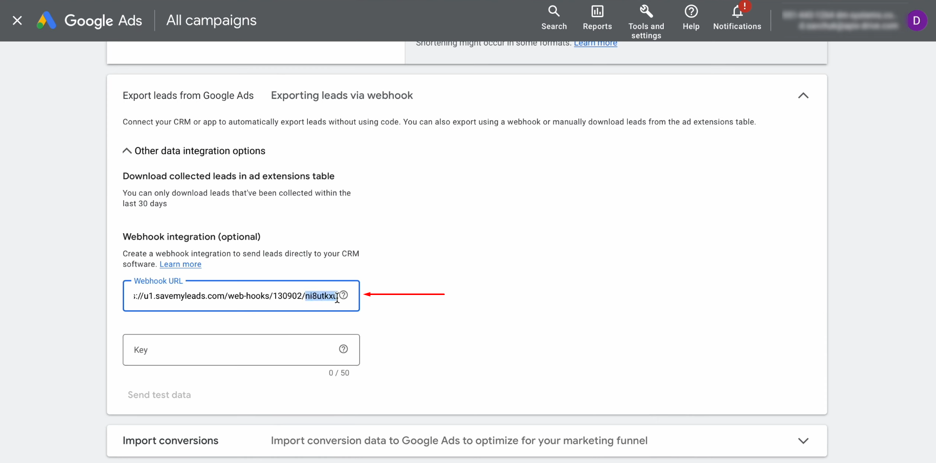 Google Ads Lead Form and Pipedrive integration | Copy the unique integration identifier from the URL Google Ads Lead Form and Pipedrive integration | Copy the unique integration identifier from the URL