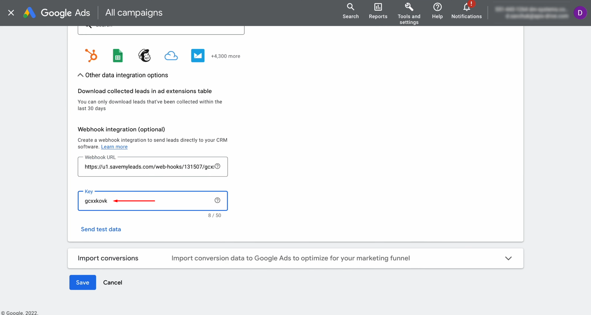 Google Ads Lead Form and ClickUp integration | Insert the extracted segment into the Key field Google Ads Lead Form and ClickUp integration | Insert the extracted segment into the Key field