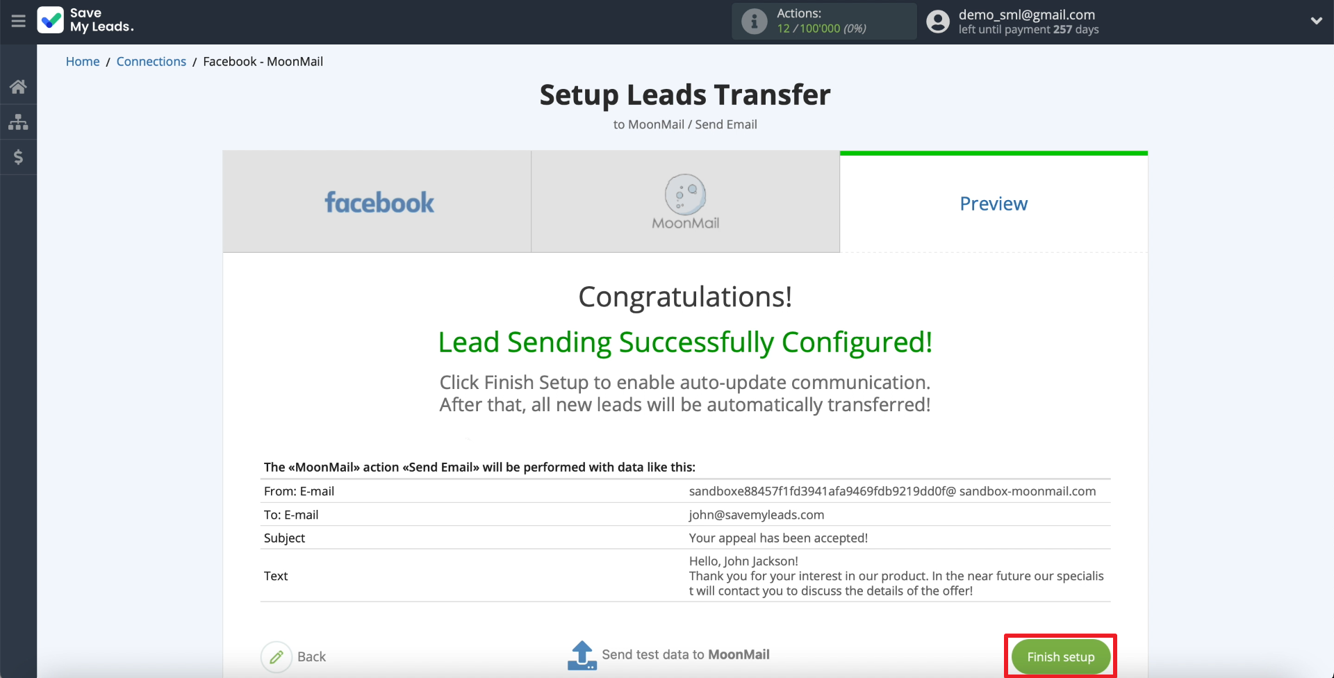 How to Set Up Auto-Send Messages to New Leads on Facebook via MoonMail | We start data transfer How to Set Up Auto-Send Messages to New Leads on Facebook via MoonMail | We start data transfer