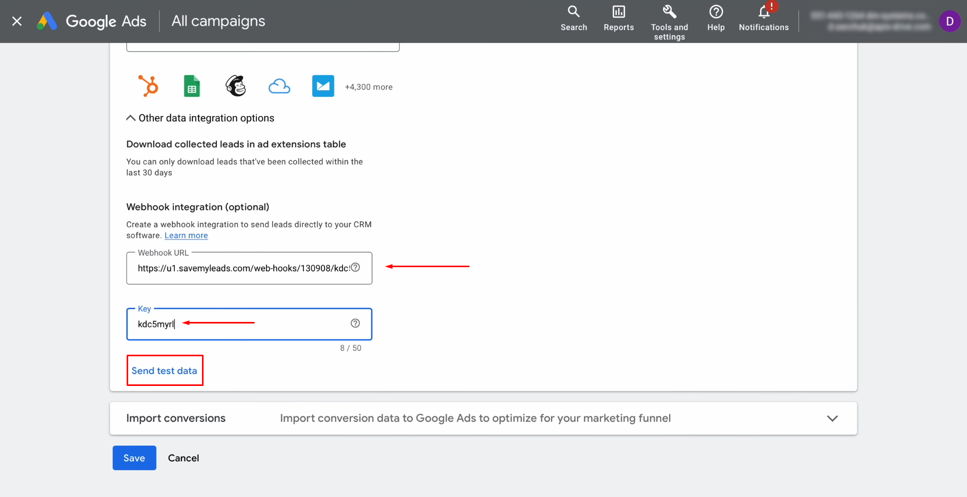 Google Lead Form and Slack integration | Paste the copied URL into the Webhook integration section Google Lead Form and Slack integration | Paste the copied URL into the Webhook integration section