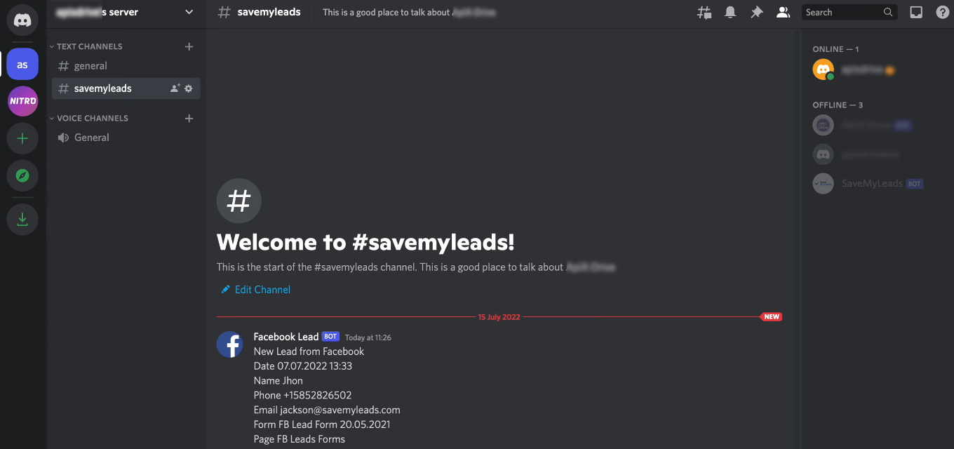 Facebook and Discord integration | Message in Discord Facebook and Discord integration | Message in Discord