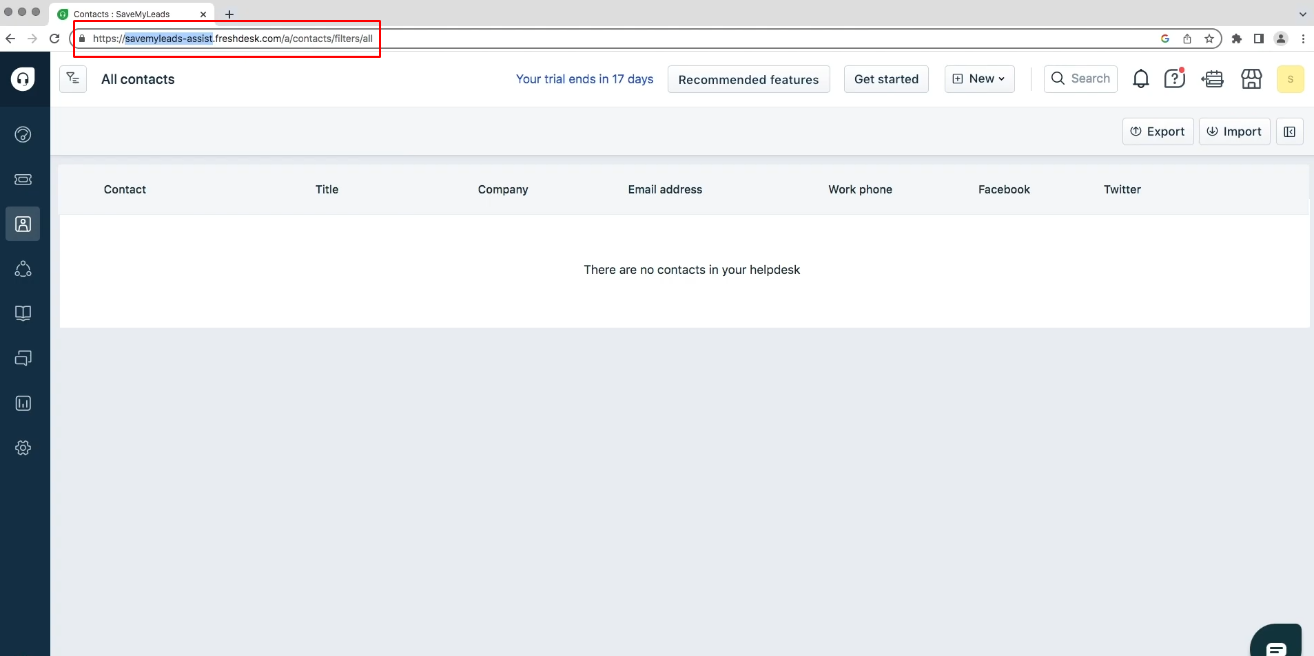 Facebook and Freshdesk integration | Copy the domain from the address bar Facebook and Freshdesk integration | Copy the domain from the address bar