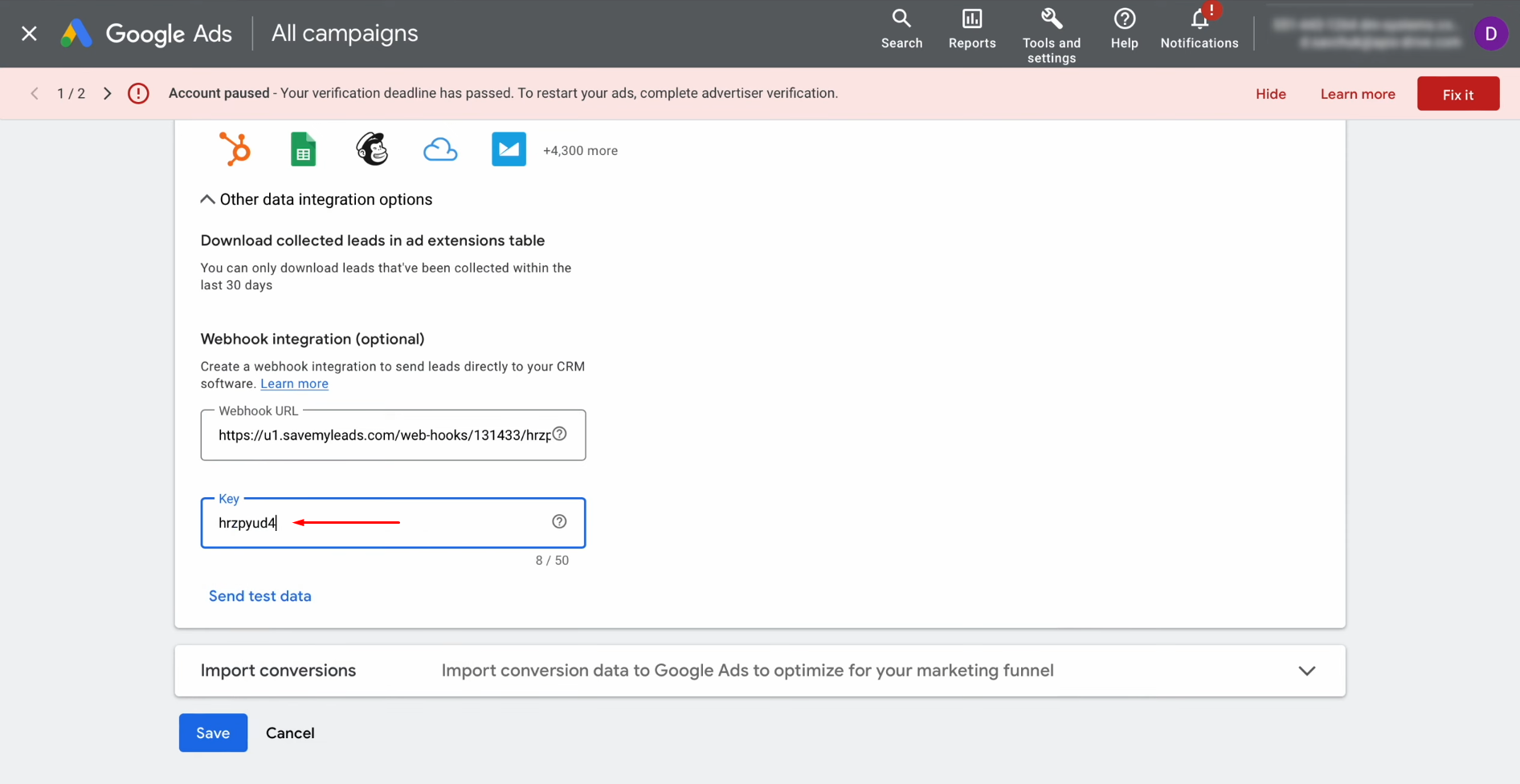 Google Ads Lead Form and Notion integration | Use the last part of the URL as the key Google Ads Lead Form and Notion integration | Use the last part of the URL as the key