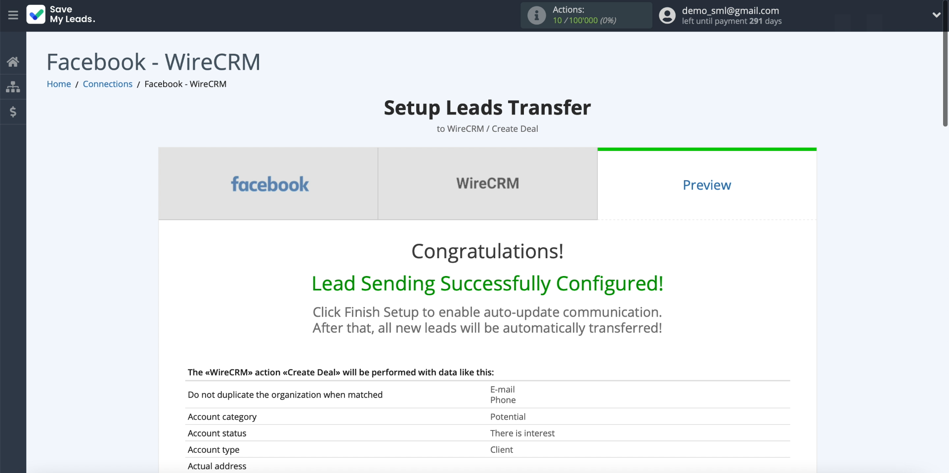 Example of sent data Part 1 Example of sent data Part 1 