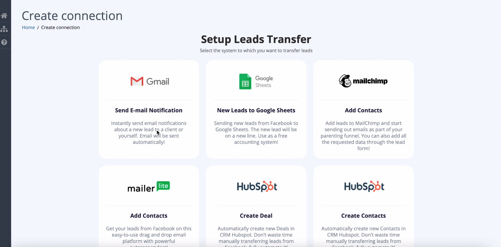 Facebook Lead Ads + Gmail Integration | Select a template Facebook Lead Ads + Gmail Integration | Select a template