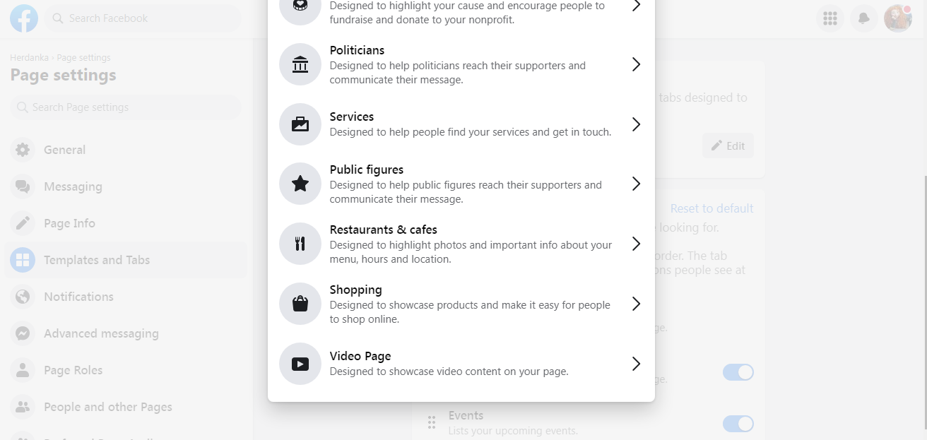 Choosing a Shopping Template Choosing a Shopping Template